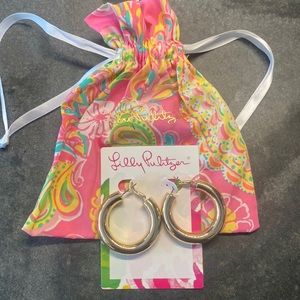 Lilly Pulitzer Maralago Hoop Earrings GUC